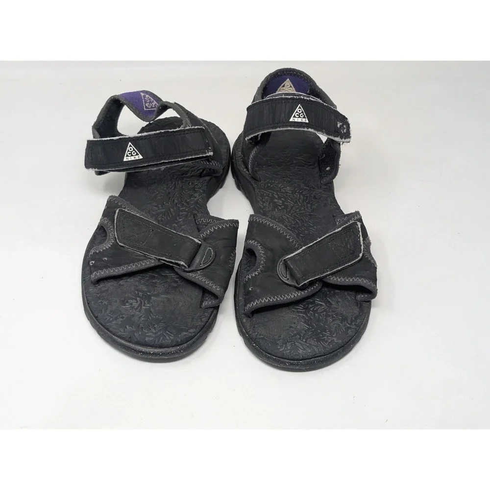 Vintage Nike‎ Air ACG Hiking Sandals Ankle Strap Men's Size 10 Black 190044-011